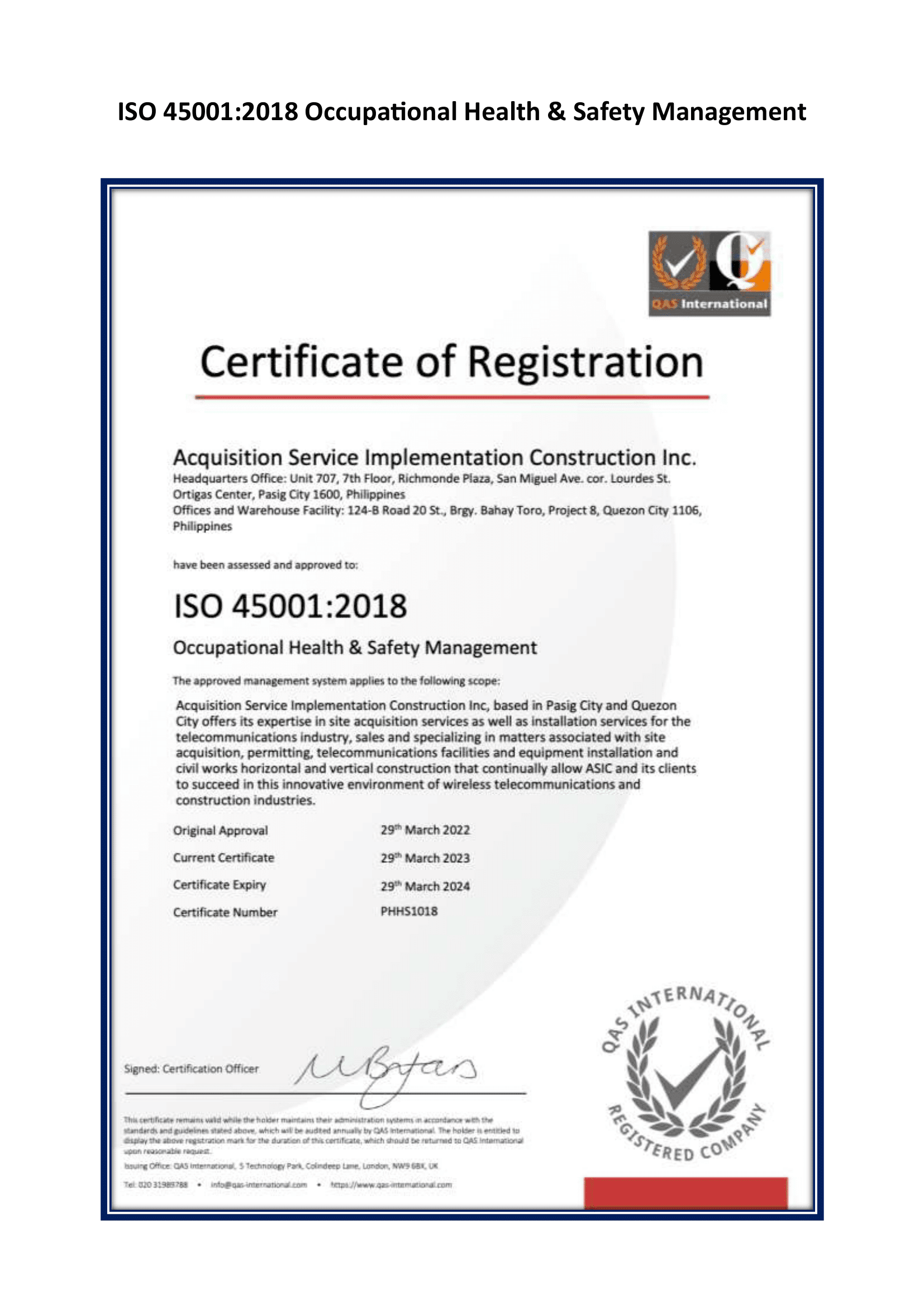 ISO 45001:2018